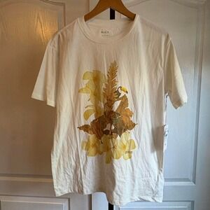 White RVCA floral print streetwear t-shirt